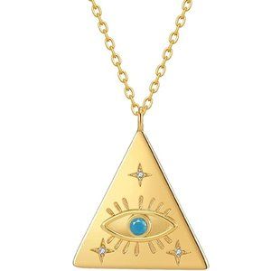 Gold Necklace for Women Pendant 18K Gold Filled Dainty Chain Simple Jewelry